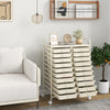 20 Drawers Rolling Storage Cart Studio Organizer-Beige - Gallery View 1 of 10