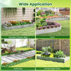 Galvanized metal landscape edging panels create custom borders for gardens, yards, and pathways, ensuring a neat.