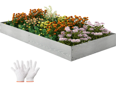 Costway 6-Pack 20' Galvanized Metal Landscape Garden Lawn Edging 849637152 New