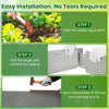 Galvanized metal landscape edging panels interlocking for easy installation, ideal for garden beds and yard borders.