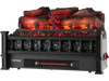 20-inch electric fireplace heater with realistic pinewood ember bed, 5120 BTU heat output, ideal for cozy room warmth.
