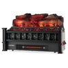 20-inch electric fireplace heater with realistic pinewood ember bed, 5120 BTU heat output for cozy warmth in any room.