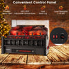 20-inch electric fireplace heater with realistic pinewood ember bed, adjustable temperature, and quiet operation for.