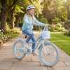20 Inch Kids Bike Adjustable with Basket and Streamers Blue - Princess of the Sea Theme - Gallery View 1 of 10