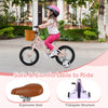 12-inch kids bike with adjustable seat, ergonomic design, and basket, perfect for ages 3-8 for safe riding.