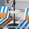 20 Inch Outdoor Adjustable Umbrella Table for 2 Sizes Patio Umbrella Pole-White - Gallery View 1 of 10