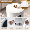20 L large towel warmer with a lid handle, air vents, and stable non-slip legs for bathroom convenience.