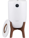 Towel warmer bucket with stand, featuring a digital temperature display and smart timer for convenient, cozy towel heating.