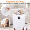 Towel warmer bucket with stand, 20 L capacity, features fragrance disc tray for added comfort and relaxation in the bathroom.