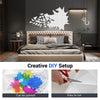 20-pack of white 3D wall panels with diamond patterns, easy to cut and paint for creative DIY home decor.