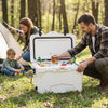 20 Quart Portable Hard Cooler with Built-in Ruler and Bottle-White - Gallery View 1 of 12