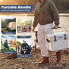 20 Quart Portable Hard Cooler with built-in ruler, portable handle, ideal for camping, beach, and road trips.