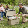 20 Quart Portable Hard Cooler with Built-in Ruler and Bottle-Khaki - Gallery View 1 of 11