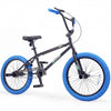 20" trick bicycle with 360° steering, adjustable seat, and blue puncture-proof tires for kids and teens.