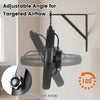 20” wall mounted fan in black features a 180° adjustable angle, 6 wind speeds, and a dimmable LED light for versatile comfort.