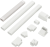 Mini decorative PVC slim line cover kit with straight ducts and fittings for organizing pipes and cables in air.