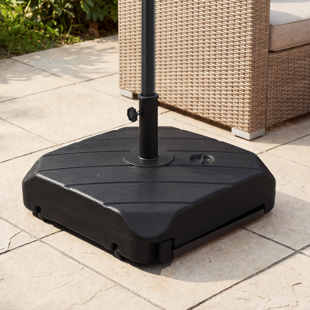 in ground patio umbrella stand Outsunny Base saving umbrella base Kool 24 lb. Square Patio