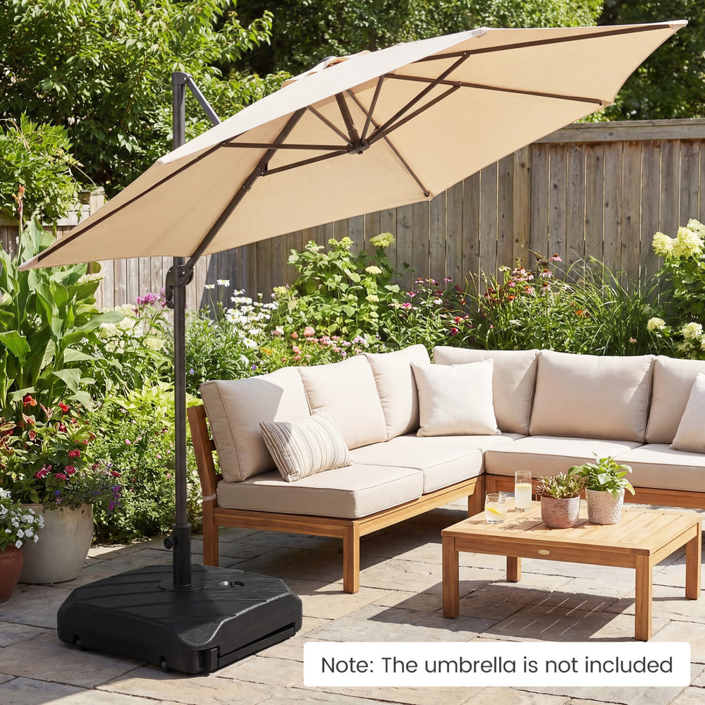 fillable patio umbrella stand 4-Piece Base for Garden Yard Poolside FITS MARKET UMBRELLAS Fillable Patio Umbrella Base Outdoor