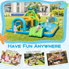 Inflatable Water Slide Tropical Theme Dual Slide Aqua Park Blower Excluded - Gallery View 9 of 10
