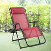 Oversize Lounge Chair Patio Heavy Duty Folding Recliner-Dark Red - Gallery View 1 of 7