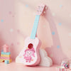 21-inch pink children’s mini ukulele with cute patterns, nylon strings, and smooth frets for easy play and comfort.