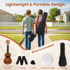 Lightweight 21-inch soprano ukulele set with gig bag and strap, perfect for travel and ideal for beginners and children.