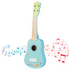 Colorful 21-inch ukulele guitar for kids, featuring a basswood body and smooth frets, ideal for music beginners.