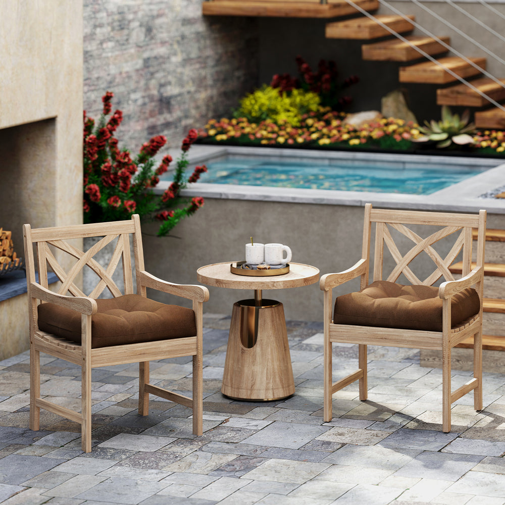 21 Inch x 21 Inch Patio Chair Seat Cushion Pads for Indoor and Outdoor-Coffee - Gallery View 1 of 9