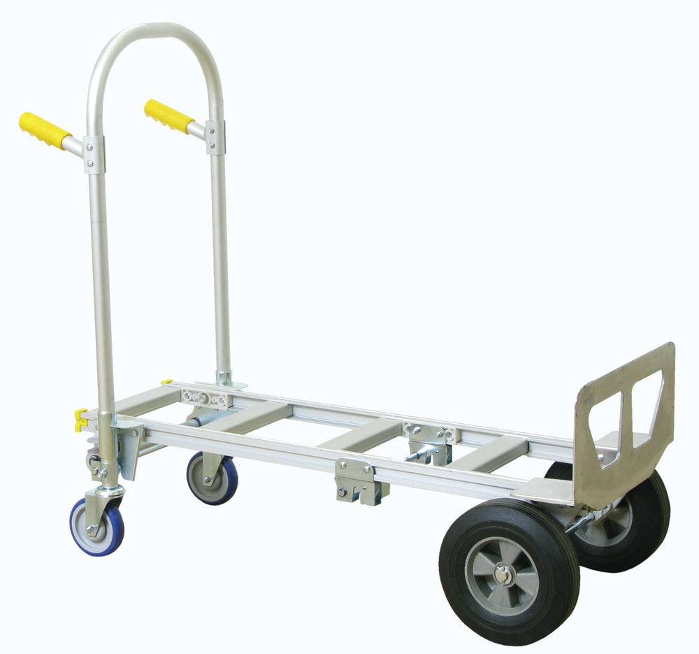 Wesco 219998 Spartan Jr Aluminum Hand Truck 2-in-1 Convertible with Rubber Wheels New