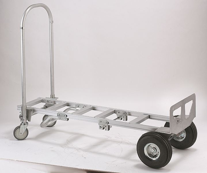 Wesco 219999 Spartan Sr Aluminum Hand Truck 2-in-1 Convertible with Rubber Wheels New