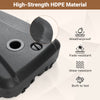 Close-up of the 220 lbs cantilever patio umbrella base stand in black, made of high-strength HDPE material for.
