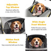 Adjustable top window and wide-angle front window on a heavy-duty dog stroller for large dogs, perfect for outdoor adventures.