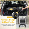 Heavy-duty dog stroller with a foldable design, spacious cabin, and large wheels for easy travel with pets.