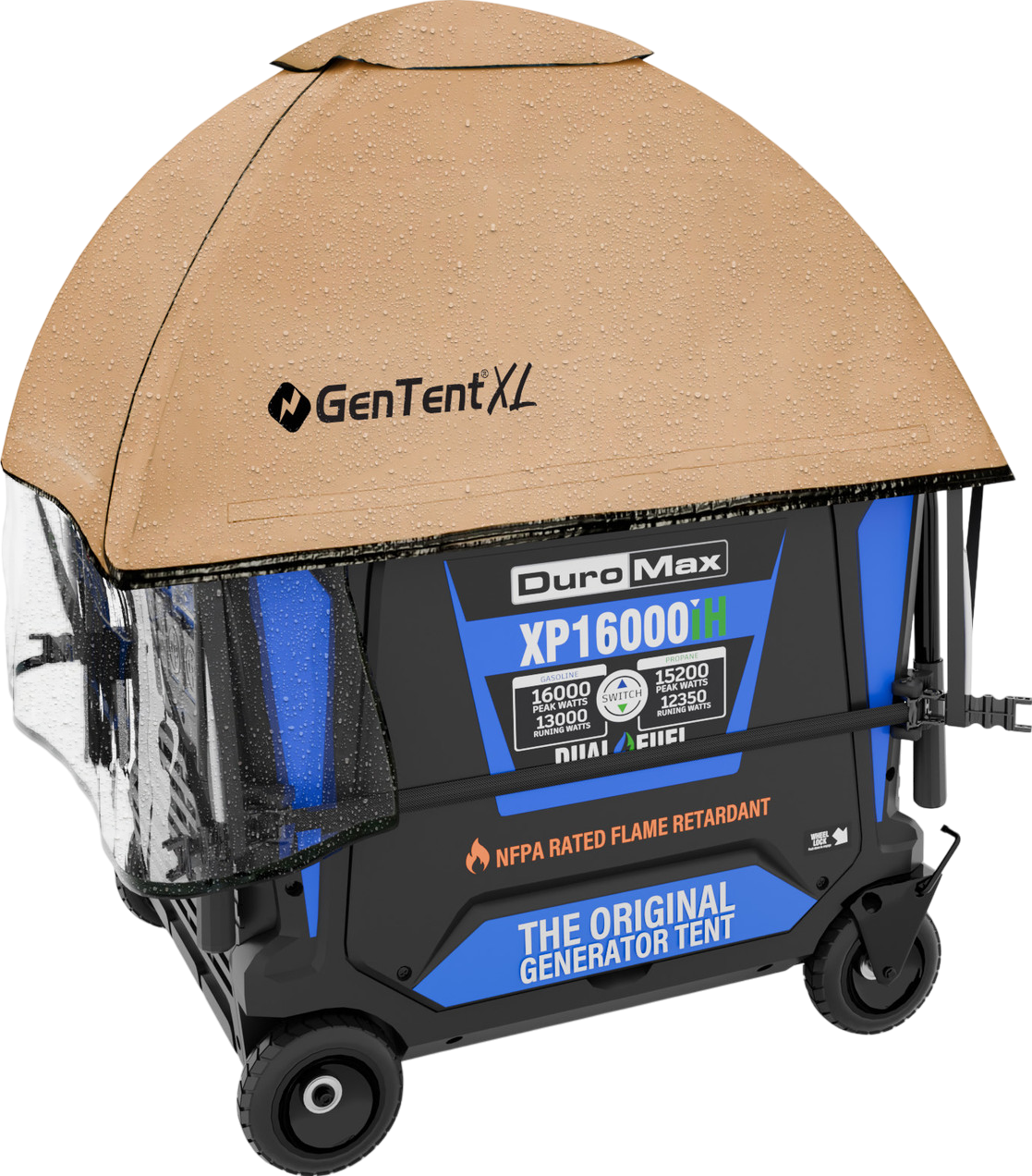 GenTent XL Inverter Kit for Fully Encased Generators Weatherproof Running Tent Cover New