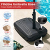 Fillable 225 lbs cantilever patio umbrella base with wheels, designed for stability and easy movement, ideal for.