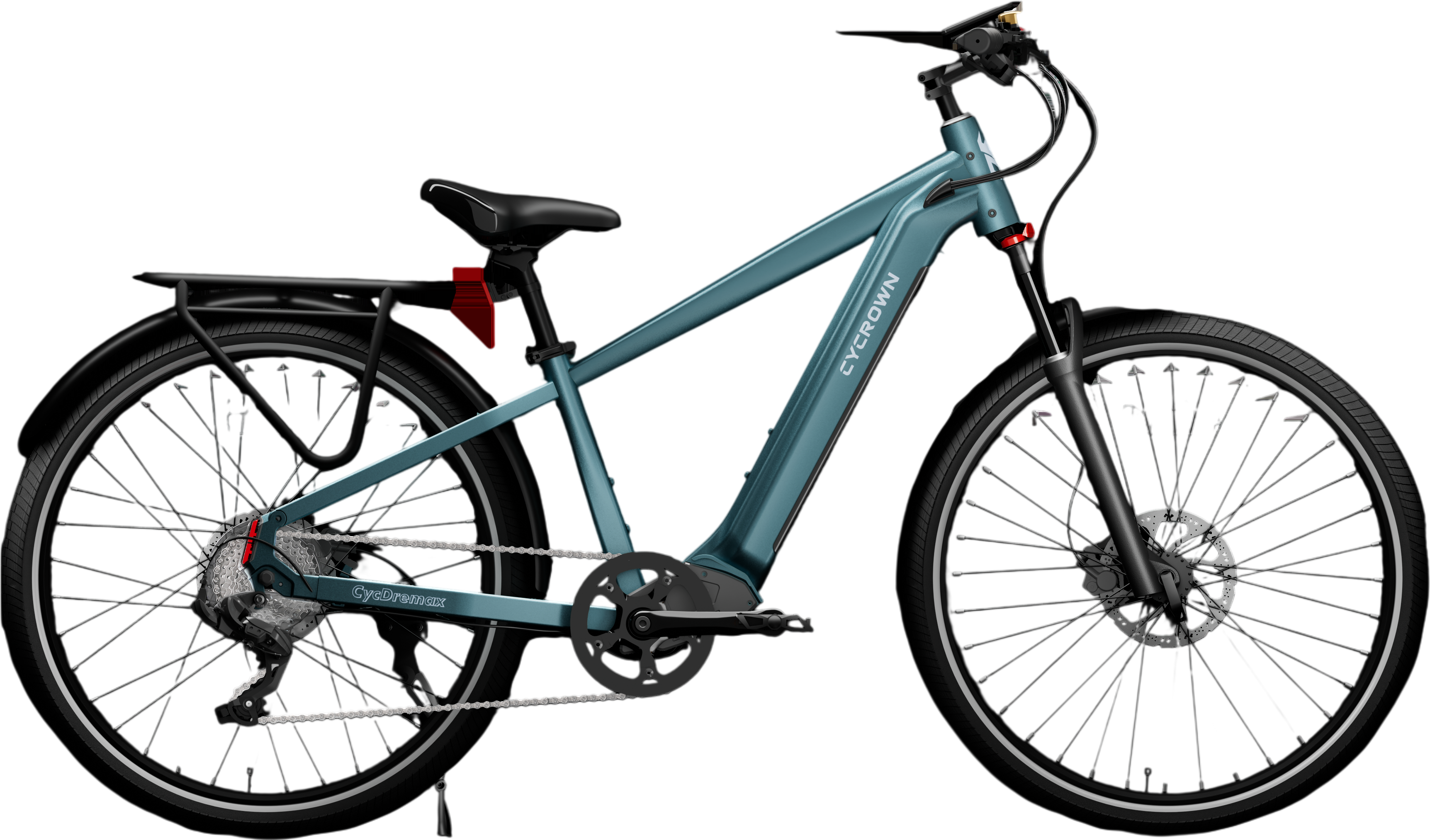 Cycrown Dremax Electric Commuter Bike Step-Over Frame 852W 28 MPH 65 Mile Range 48V New
