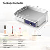 22-inch electric griddle with built-in heating tube for even heat distribution, perfect for kitchens and restaurants.