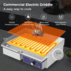 22-inch commercial electric griddle with stainless steel body, even heat distribution, ideal for cooking pancakes and.