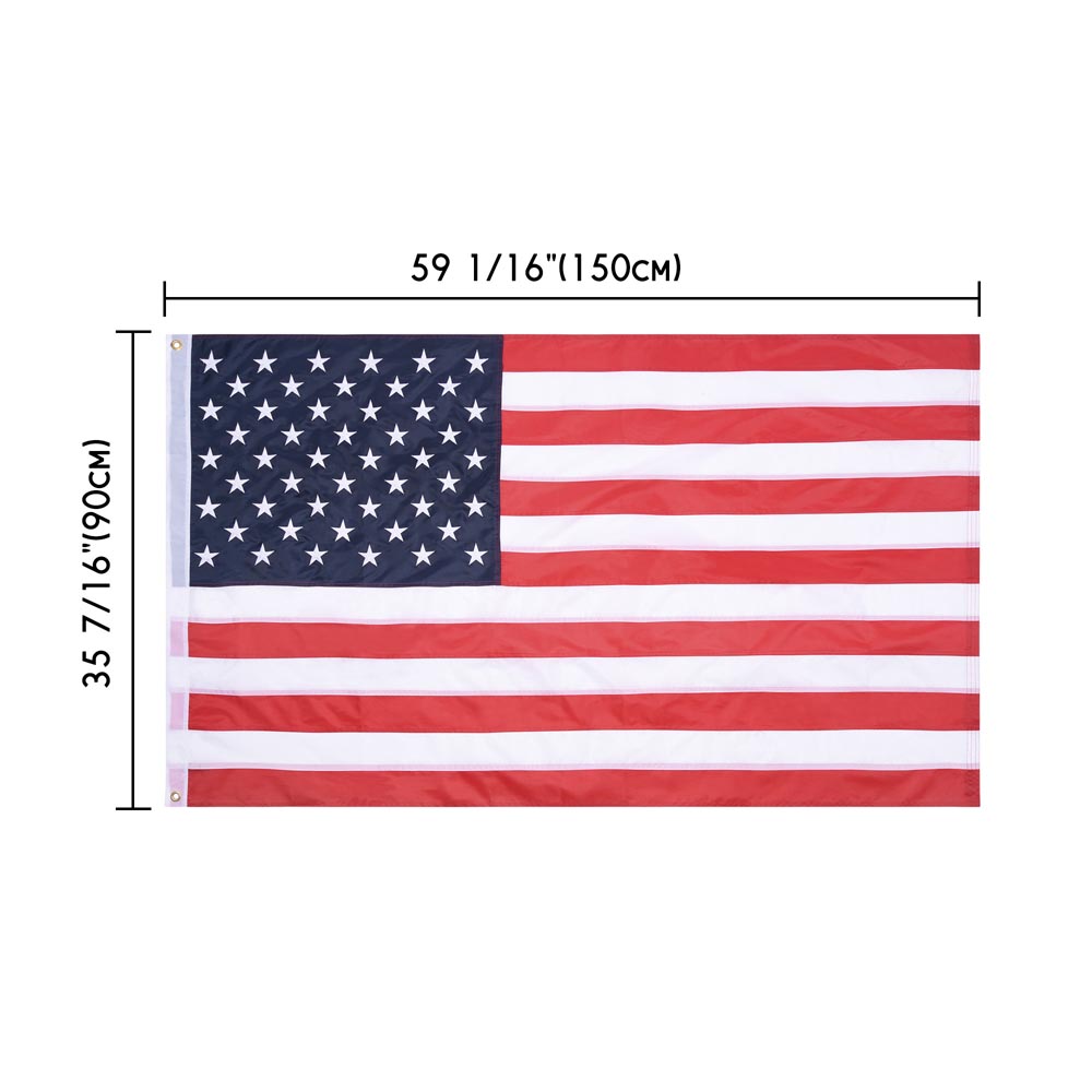 Yescom American National Flag Embroidered Star Stripe 3x5 ft New
