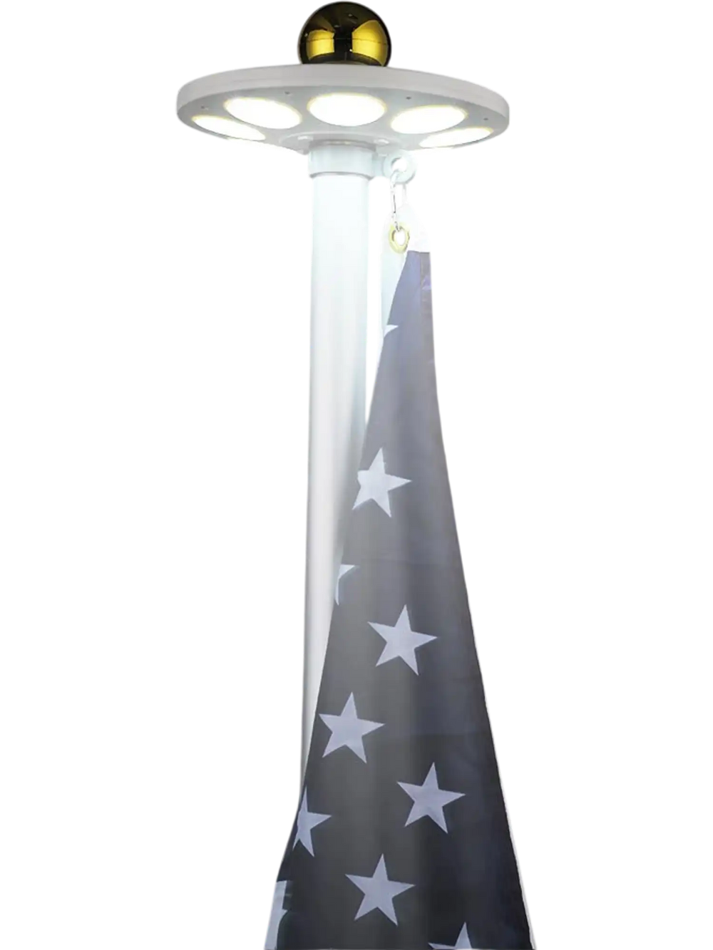 Yescom Solar Flagpole Light Topper Hole 11/16" 136LED New
