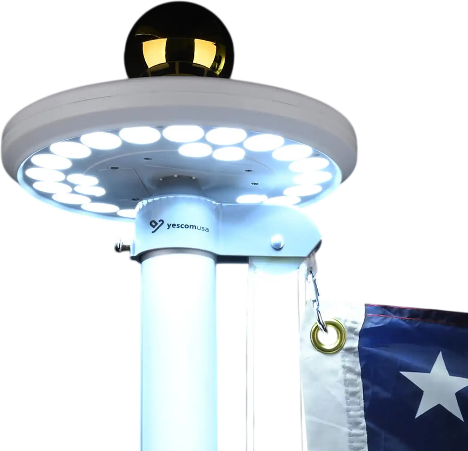 Yescom Solar Powered Flagpole LED Light 26 LEDs D9/16