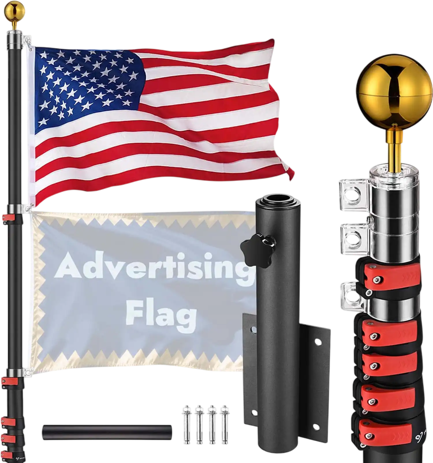 Yescom Flagpole Kit 20ft New