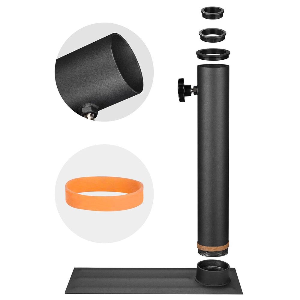 Yescom Portable Telescopic Tailgating Flagpole Tire Mount 16"x6" New