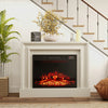 23-inch electric fireplace insert with adjustable flame color, featuring a sleek design and remote control for cozy.