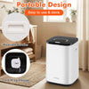 Large 23L hot towel heater in white with recessed handles, rapid heating, and adjustable timer for convenient use.