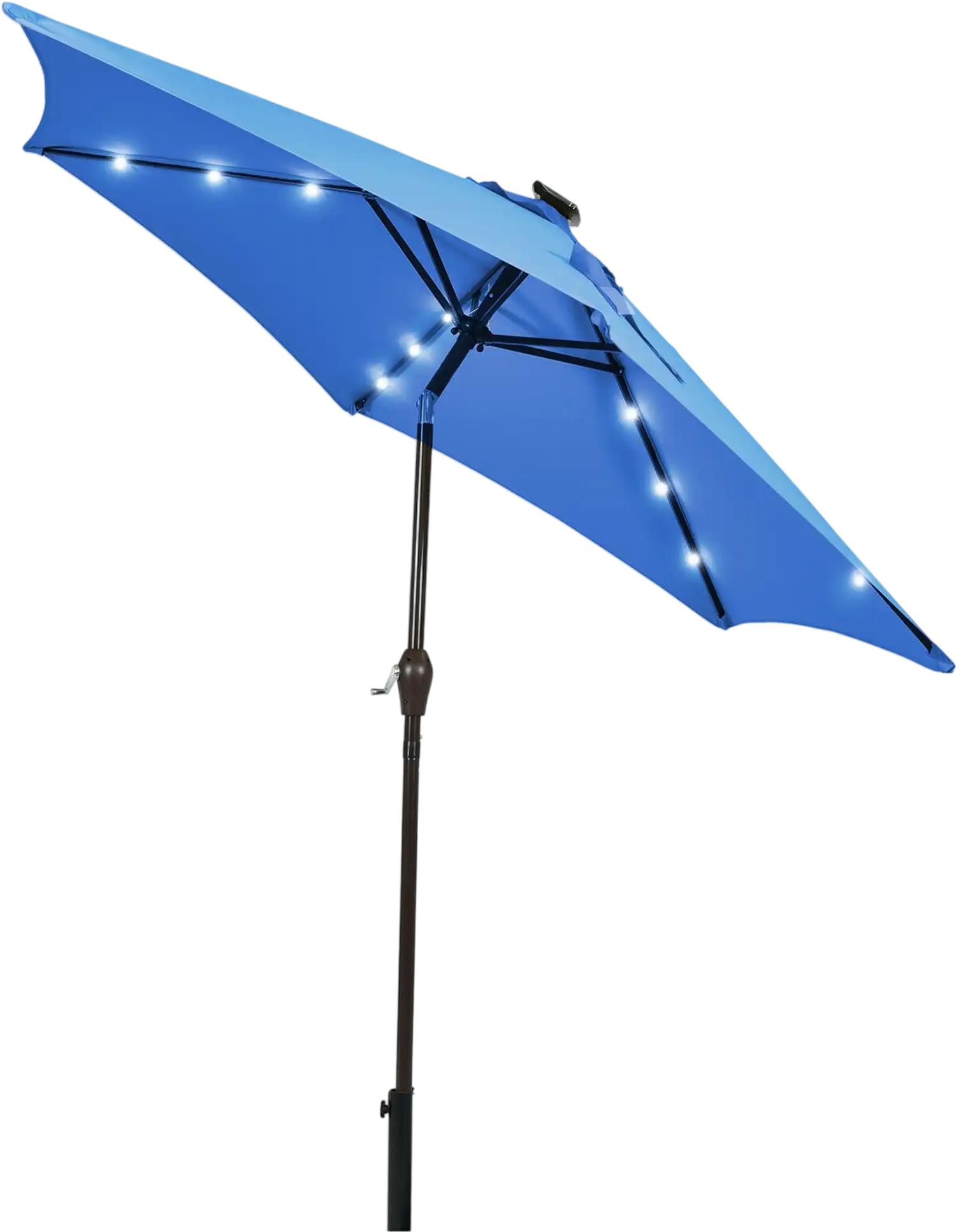 Costway 9' Solar LED Lighted Patio Market Umbrella Tilt 13728609 New