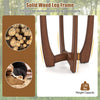 Solid wood leg frame of the 23.5-inch round end table set provides sturdy support and holds up to 130 lbs.