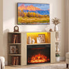23” Electric Fireplace and 50” Fireplace TV Stand with RGB Lights for Living Room-Natural - Gallery View 1 of 10