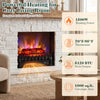 23" WiFi fireplace insert with 1500W heating, customizable flame effects, and remote control for cozy living rooms.