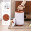 Large 23L luxury towel warmer with removable lid, stable base, and fragrant disc holder for customized scents.